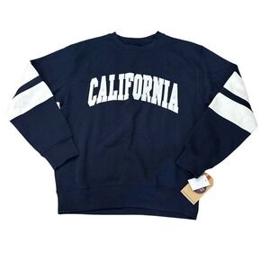 New York Popular California Graphic Sweatshirt Navy Blue MD NY253RCA Womens M